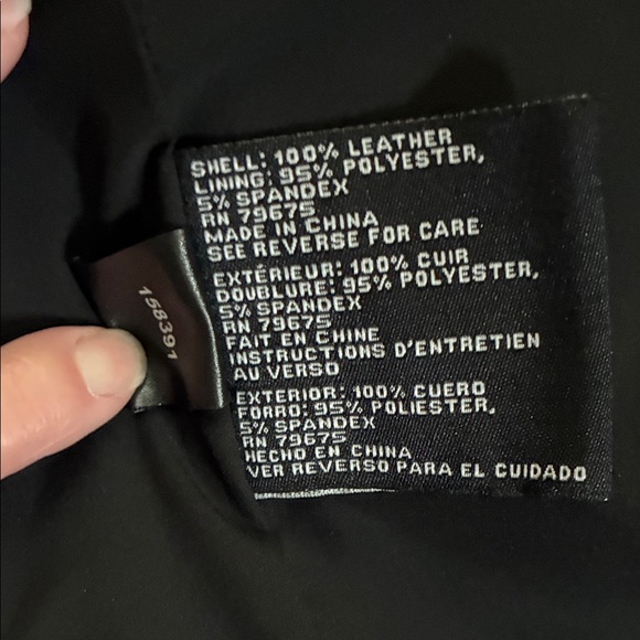 Michael Kors Black Leather Moto Jacket - Picture 3 of 3